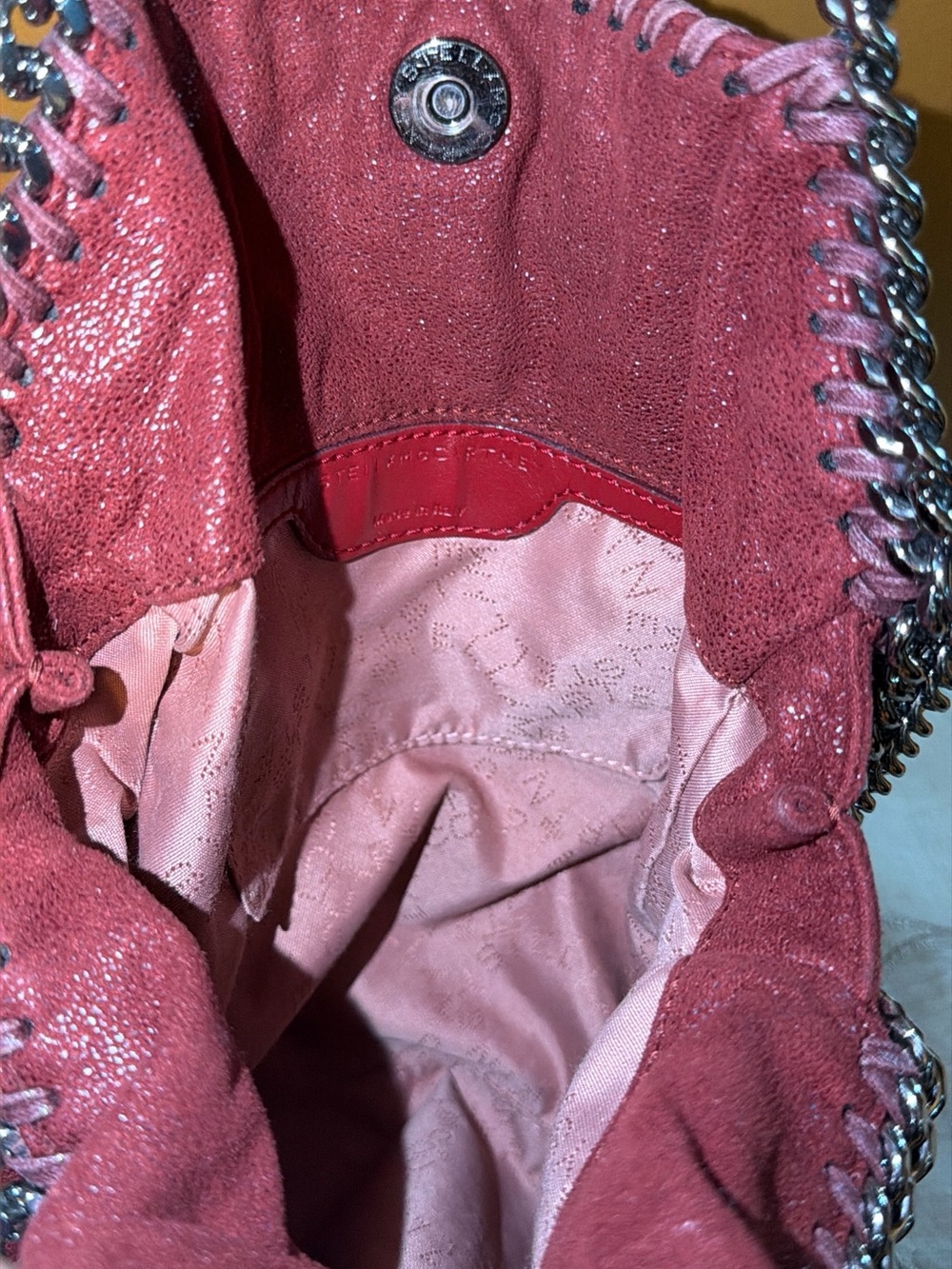 Stella McCartney Red Falabella-Style Chain Shoulder Bag - Picture 7 of 10